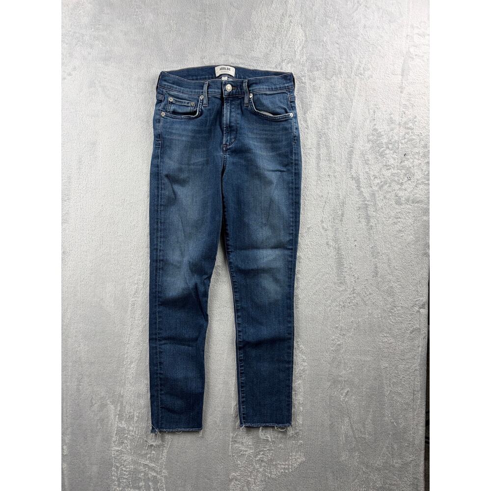 AGOLDE Sophie High Rise Raw Hem Crop Denim Jeans - Size 27 - Picture 5 of 9